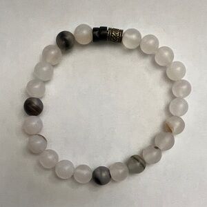 Marine Agate Bead Bracelet